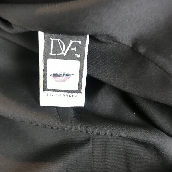 Diane Von Furstenberg Sterling Wool-Cashmere CoatWith Leather Details Size 8 - Picture 9 of 10